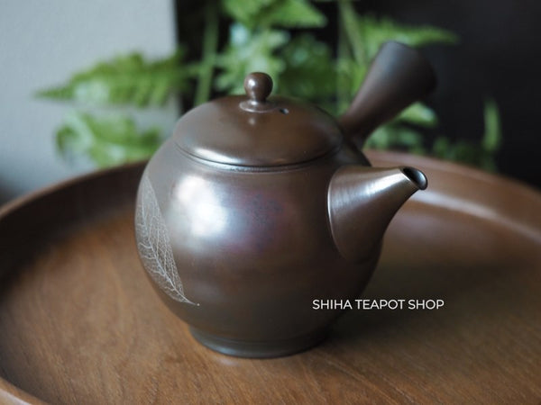 Umehara Soukou SK10 Red Clay Kyusu Tea  Leaves 【Vintage Japanese Teapot - Unused】