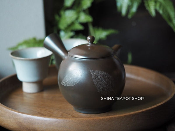 Umehara Soukou SK10 Red Clay Kyusu Tea  Leaves 【Vintage Japanese Teapot - Unused】