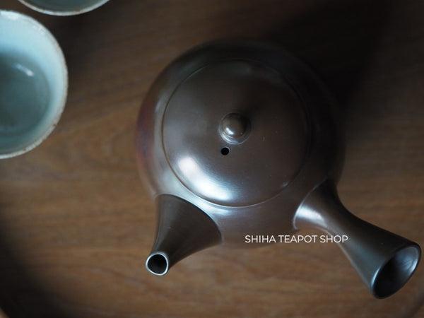 Umehara Soukou SK10 Red Clay Kyusu Tea  Leaves 【Vintage Japanese Teapot - Unused】