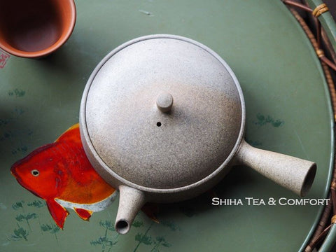 JINSHU Flat Gradation Teapot (Wood Box with artist's signature (certificate) ) 甚秋自然色