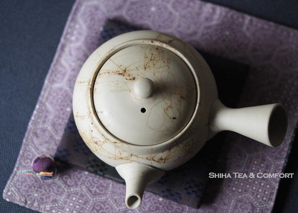 HAKUSAN White Clay Mogake Small Teapot Kyusu 白山