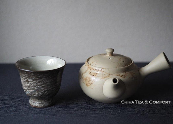 HAKUSAN White Clay Mogake Small Teapot Kyusu 白山