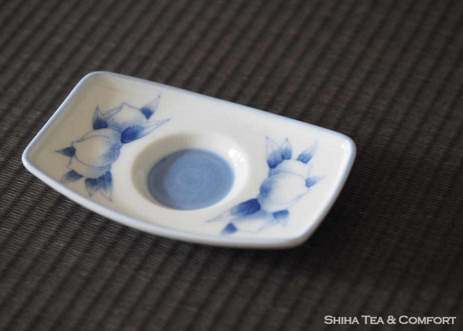 Fukagawa Porcelain Blue & White Senchado cup coaster 深川青磁煎茶 