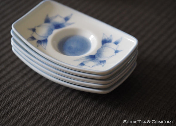 Fukagawa Porcelain Blue & White  Senchado cup coaster 深川青磁煎茶道