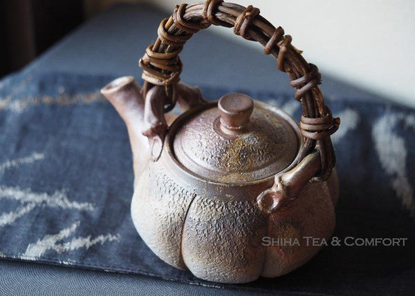 Bizen Pumpkin Shape Teapot （Made in Bizen Japan）