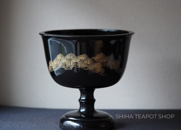 Vintage: Haisen- Black Lacquer Cup Wash Bowl in old time of Japan