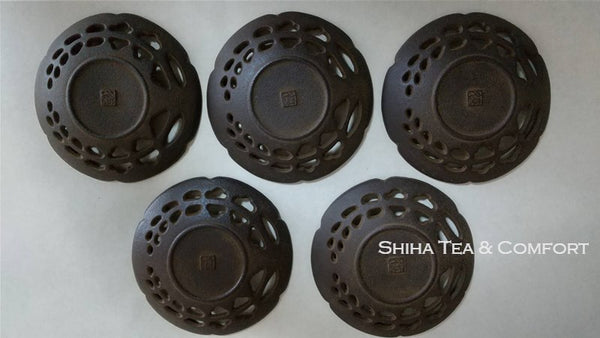 Japanese Nambu Iron Coasters 5 pcs by Suzuki Morihisa