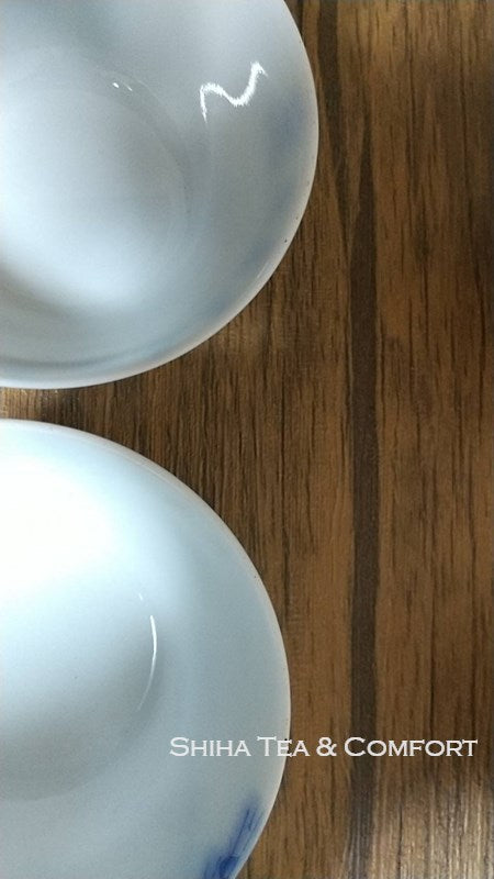 Antique Blue & White Porcelain Sencha Tea Cup Set 5 pcs 古董瓷杯