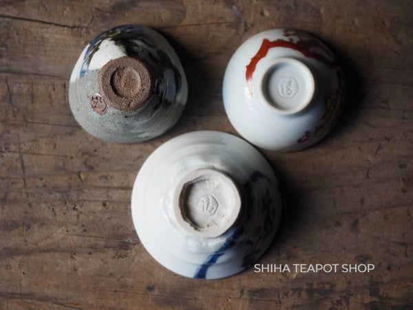 Antique Small Cup Set Porcelain & Ceramic 5 pcs Hand paint (used)