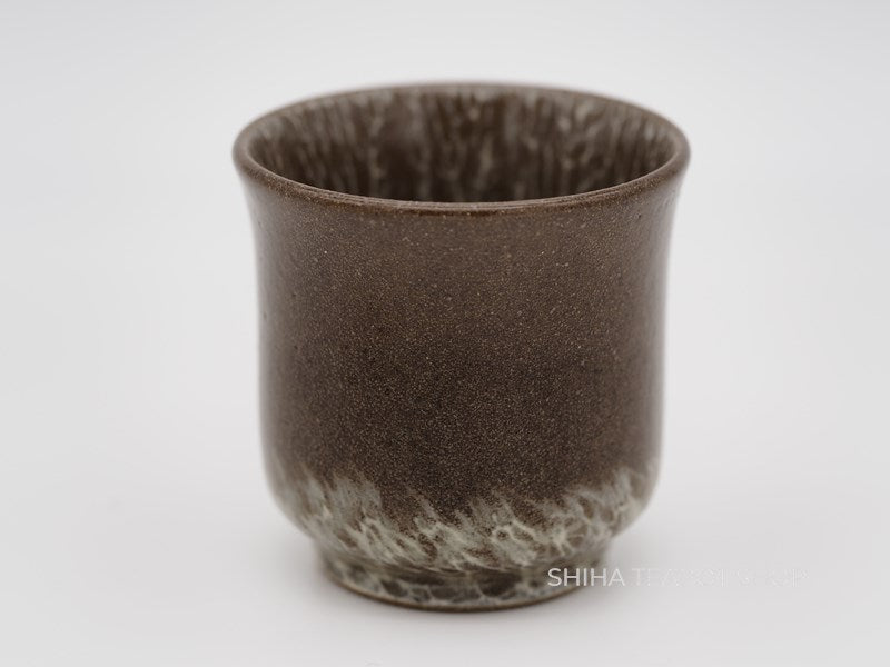 Hand-paint Egret Small Cup, Yokoishi Gagyu of Utsutsugawa-yaki  GG30 現川焼臥牛窯