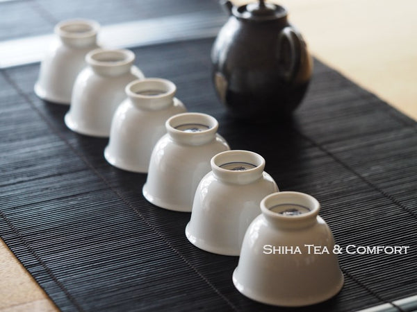 Black Bamboo Table Runner Tea Table Setting from Kyoto
