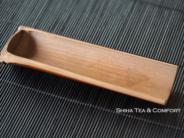 Senchado Tea Measure Bamboo Spoon Sago Used 50 years 茶則茶合二手