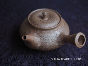 Shimizu Hokujo Nanban-Textured Reddish Brown Clay Teapot HK01 清水北條