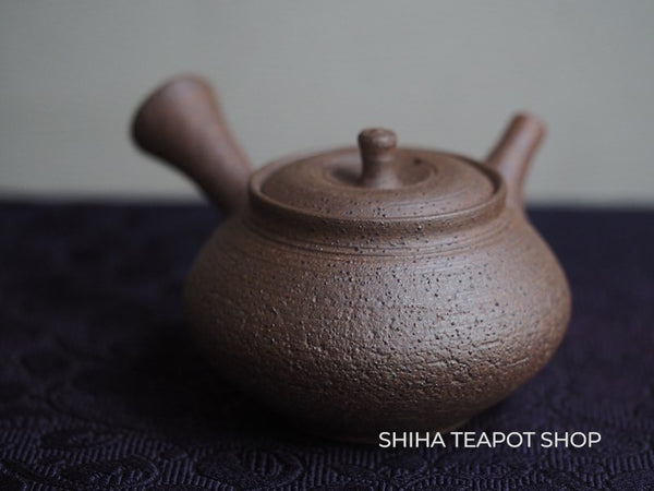 Shimizu Hokujo Nanban-Textured Reddish Brown Clay Teapot HK01 清水北條