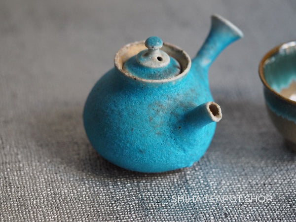 Yamada Sou Mini BLUE Kyusu Teapot for Gyokuro 山田想淡藍 YS22