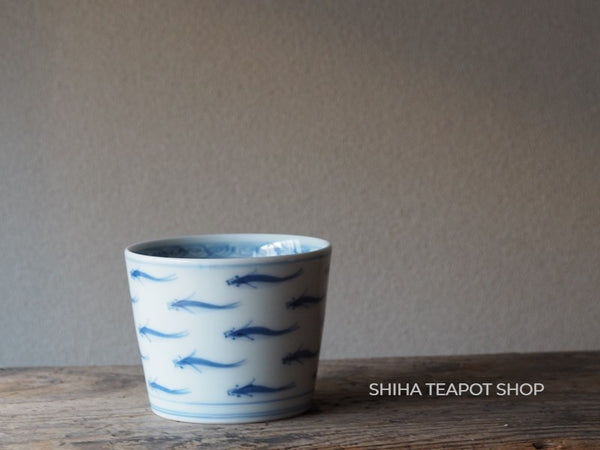 Arita  Blue & White Porcelain Hand-Paint Japan Traditional Culture Cup Set 4 pcs