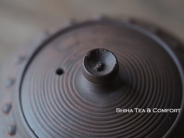 Japanese TOJU Rivet Ceramic Tokoname Kyusu Teapot  陶寿鋲打 （Made in Tokoname Japan）