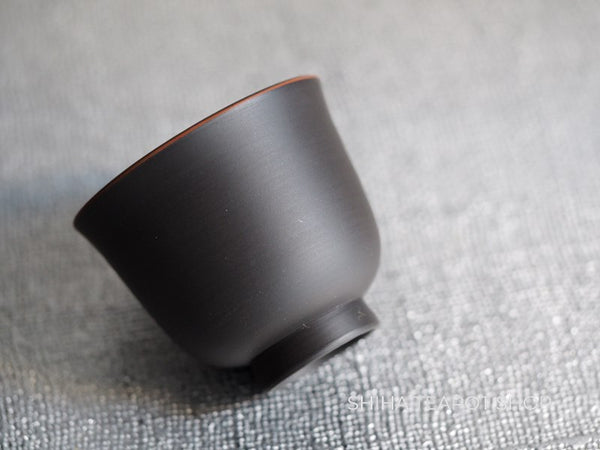 【Sold Out】Reiko Red Clay Smoked Black (Red Rim) Cup Set