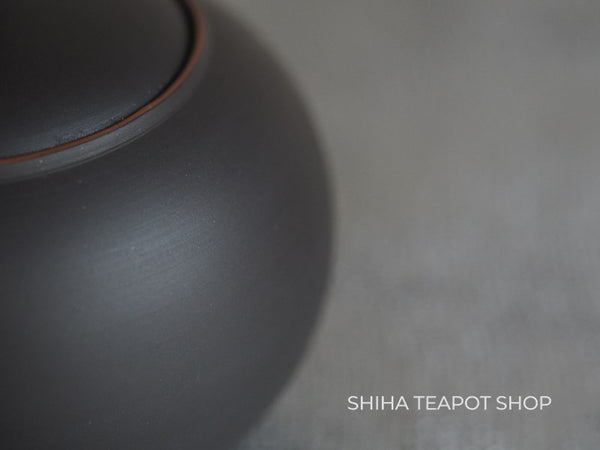 【Restocked】Koie Hiroshi (Reiko)  Red Rim Silky Black Tokoname Kyusu Teapot SHIHA Original 玲光朱泥熏黑茶壺 HK04