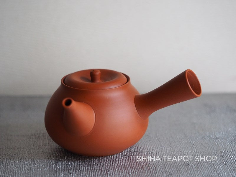 【Restocked】 Koie Hiroshi (Reiko) Silky Red Clay Kyusu Teapot - Shiha Original 玲光朱泥 KH01