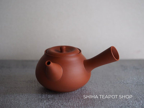 【Restocked】 Koie Hiroshi (Reiko) Silky Red Clay Kyusu Teapot - Shiha Original 玲光朱泥 KH01