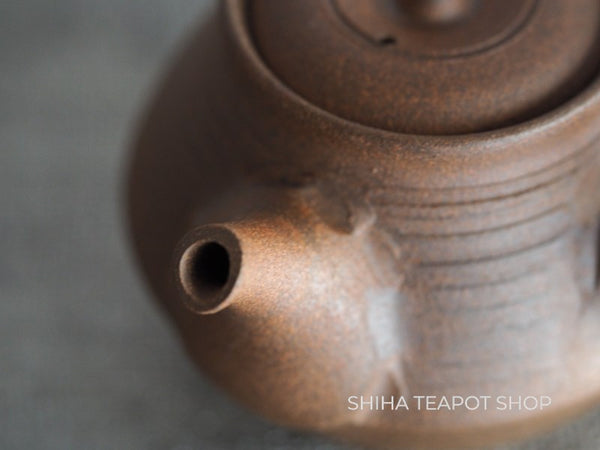 Shimizu Hokujo Reddish Brown Earthy Tokoname Kyusu Teapot HK56