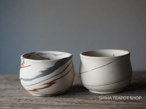[Side Order Item] Kenji White Clay Small Teacup Mix Clay