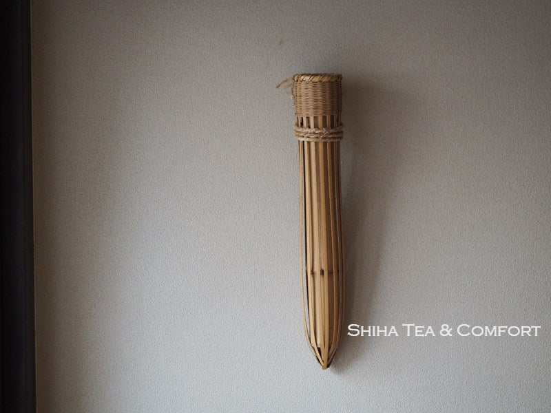 Antique High Grade Bamboo Flower Basket Vase Ayukago