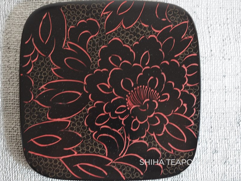 Wajima Lacquer Black Urushi Peony Engrave Teapot Mat Mini Tray – SHIHA  TEAPOT SHOP