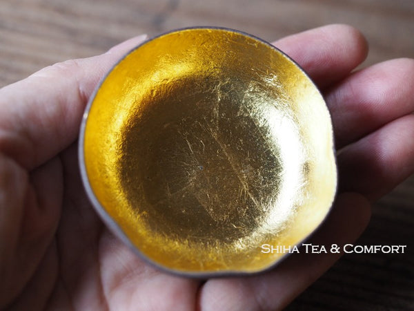 Gold Leaf, Silver Leaf Mini Ceramic Tea Cup Set