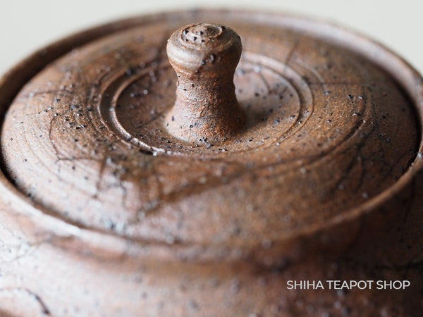 Shimizu Hokujo Mokage Nanban-Textured Reddish Brown Clay Teapot HK22 清水北條