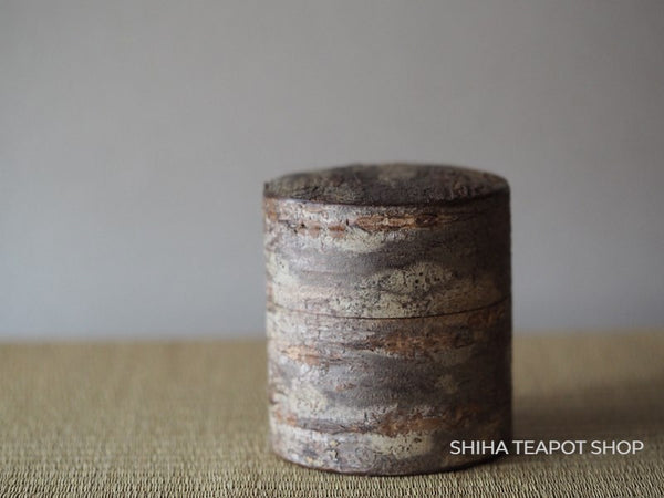 Small Cherry Rough Beauty Tree Bark Tea & Matcha Canister & Tea Leaf Spoon MT06