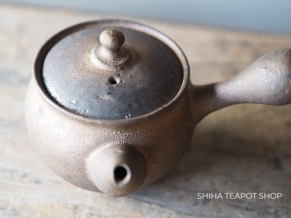 Junzo Rough Clay Ancient Black Gold Small Teapot 淳蔵 JN54