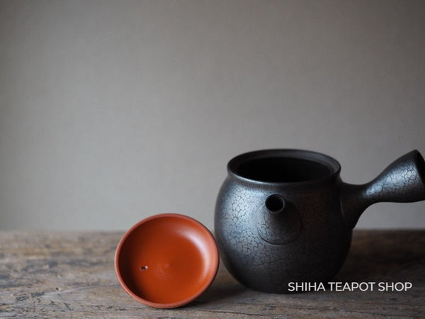 SHORYU Oil Drop Red Sky Lid Tokoname Small Kyusu Teapot SR11 昭龍油滴