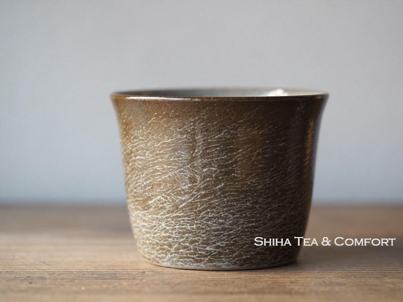 Hand-paint  Egret Pair Cup, Yokoishi Gagyu of Utsutsugawa-yaki 現川焼臥牛窯