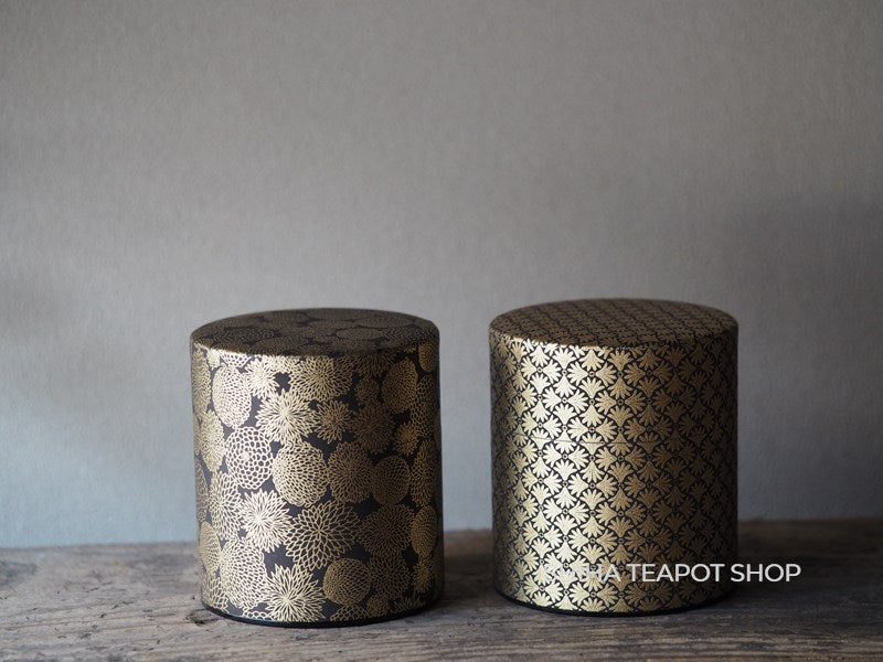 Traditional Japanese Tea Canister with modern stylish pattern 4 pieces