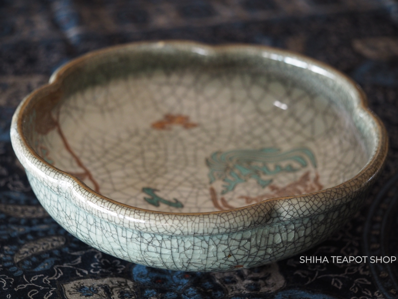 Japan Vintage  Souma-yaki Crack pattern Large Plate/Bowl 100 years ago