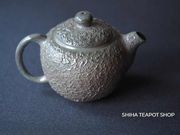 "Blue Stone" Bizen Salt Glaze Teapot Rakuzan Fujiwara Kou 藤原康 FJ12