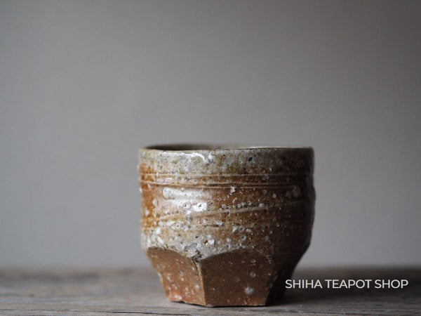Okuda Eizan Shigaraki Cup (Rough Red Clay with Greenish Natural Glazing)