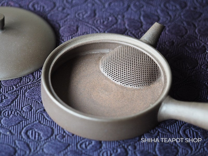 [ LEFT HAND ] JINSHU Flat Black Teapot(Wood Box  )甚秋 JN66