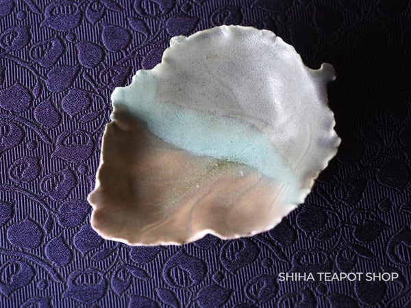Japan Antique Ceramic Plate Dish Gradation Leaf