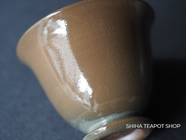 Bizen Salt Glaze 2 tone Cup Rakuzan Fujiwara Kou 藤原康 （Made in Bizen Japan）