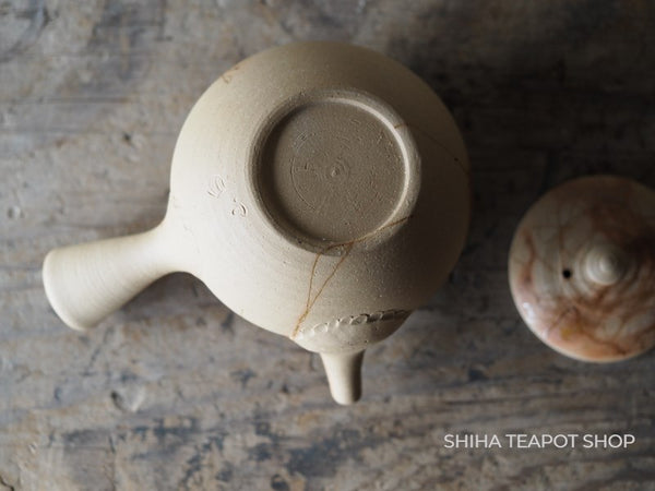 HAKUSAN Old Tokoname Clay Seaweed Sencha Small Kyusu Teapot H16 （Made in Tokoname Japan）