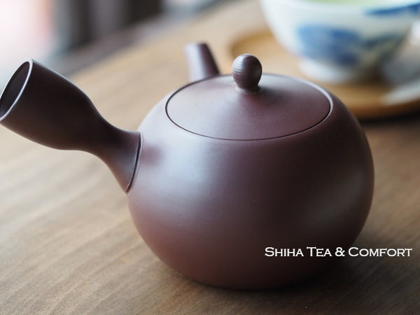 Banko Jitsuzan Purple Clay Small Teapot Kyusu  万古実山