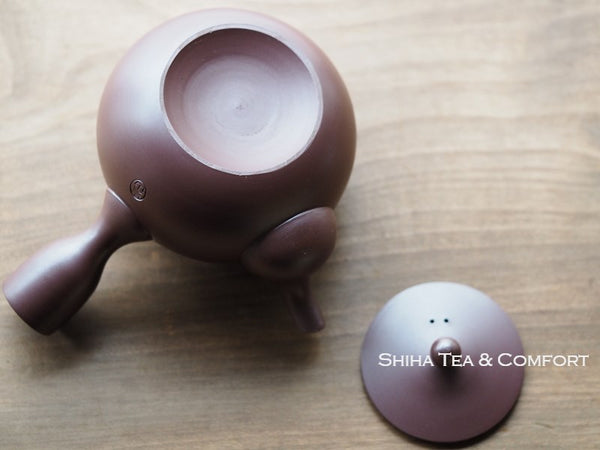 Banko Jitsuzan Purple Clay Small Teapot Kyusu  万古実山