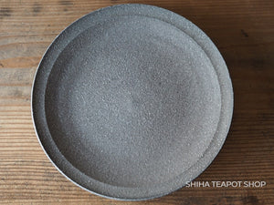 Suzu Yaki Japanese Woodfired Black Rim Plate SHINOHARA TAKASHI SZ30