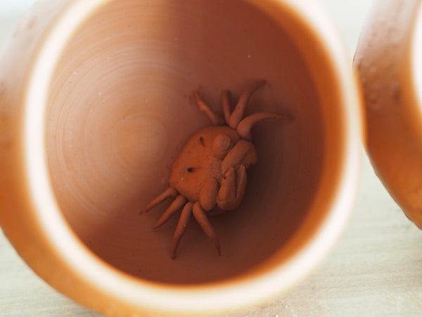 MOTOZO Red Clay cups with animal 3 pcs 素三朱泥杯