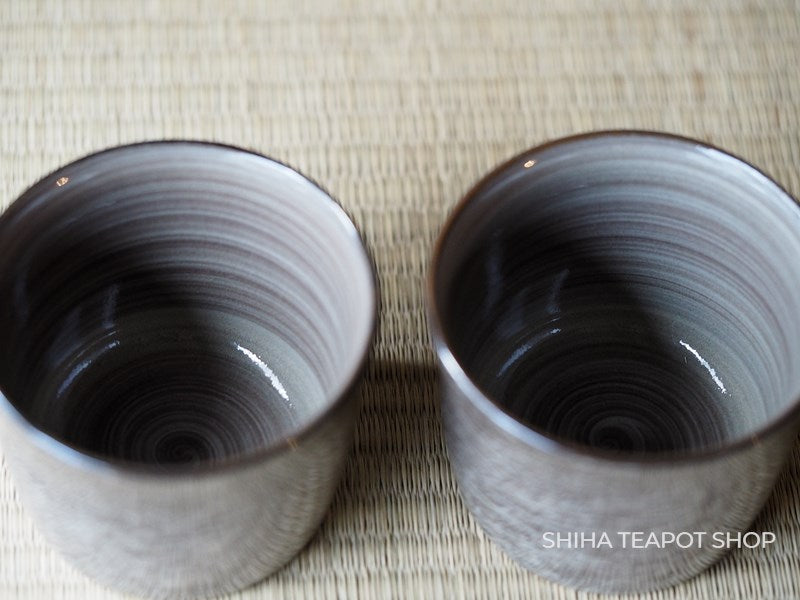 Yokoishi Gagyu White Clay Brushing Ceramic Cup Set 横石臥牛