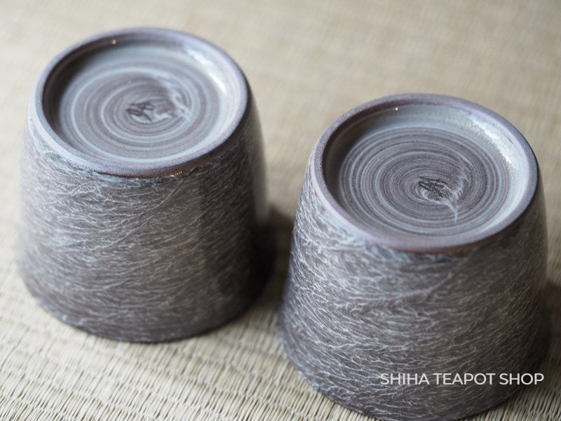 Yokoishi Gagyu White Clay Brushing Ceramic Cup Set 横石臥牛