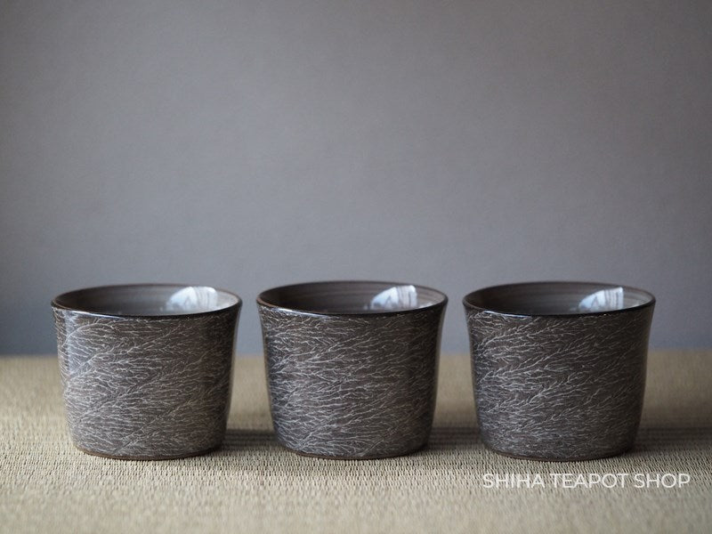 Yokoishi Gagyu White Clay Brushing Ceramic Cup Set 横石臥牛